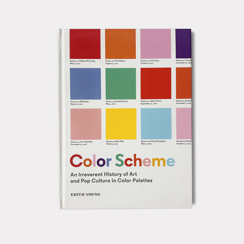 Book titled 'Color Scheme' with color swatch design on a white background